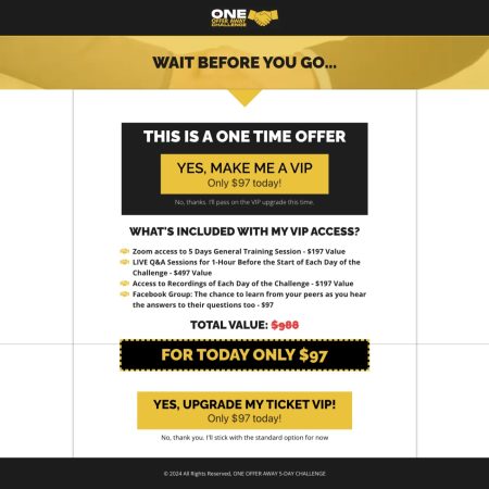 VIP One Click Upgrade VIP One Click Upgrade